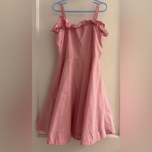 Polo Ralph Lauren Seersucker Cotton Fully Lined Dress Girls Size 8